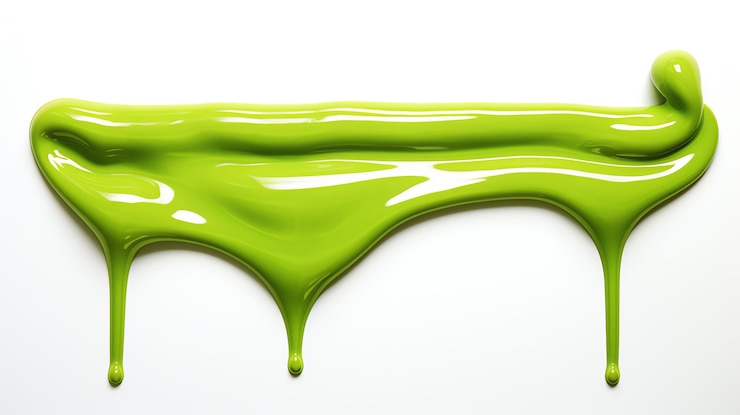 Foto una vernice verde che goccia