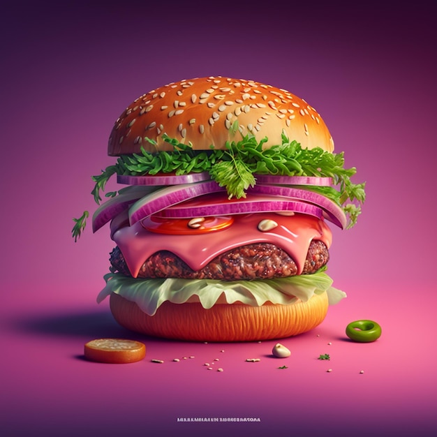 Una versione rosa hamburger