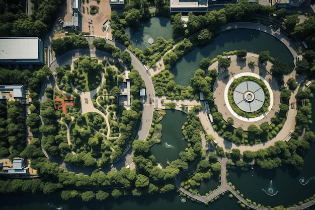 Una vista aerea del parco