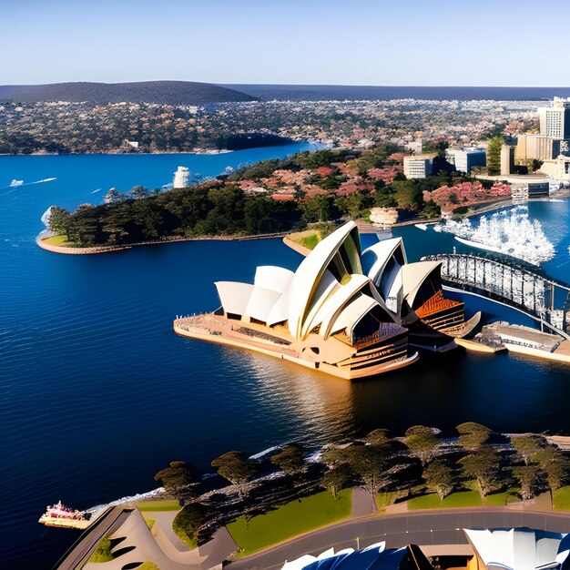 Una vista aerea dell'opera di Sydney