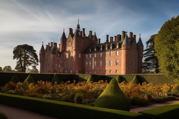 Una vista del castello dal giardino