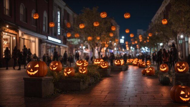 una vista delle celebrazioni di Halloween in città