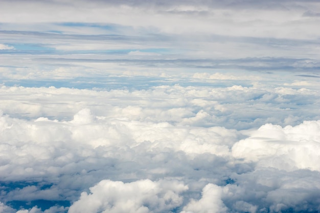 Una vista delle nuvole e del cielo