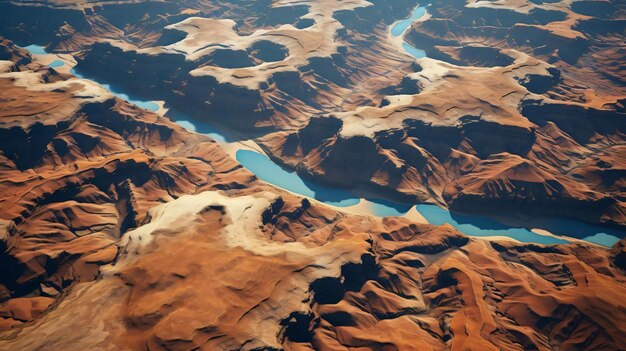 una vista di un canyon