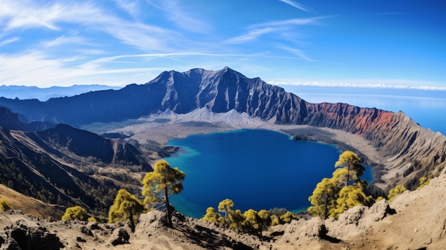 Una vista mozzafiato dal monte Rinjani