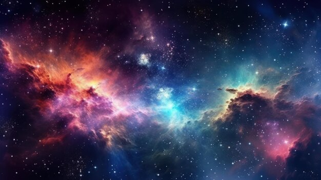 Una vista mozzafiato di una galassia e nebulosa nello spazio