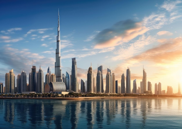 Una vista panoramica dello skyline di Dubai