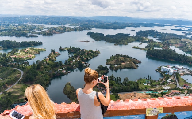 Una vista panoramica di Guatape