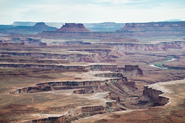 Una vista panoramica nel parco nazionale di Canyonlands nello Utah