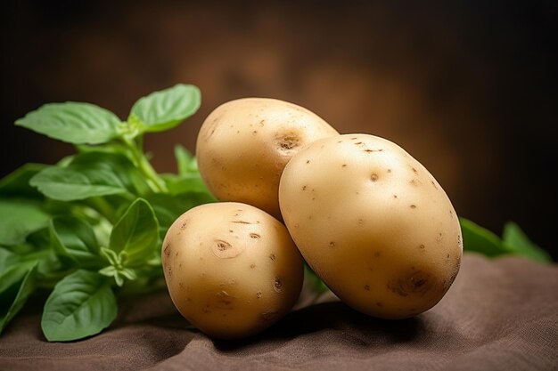Una vista ravvicinata delle patate fresche