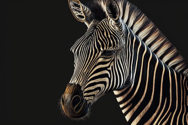 Una zebra in primo piano