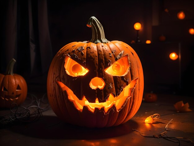 Una zucca di Halloween