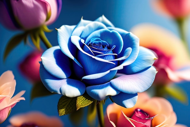 Unica rosa blu