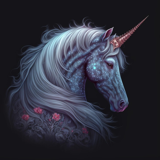 unicorno adorabile e colorato