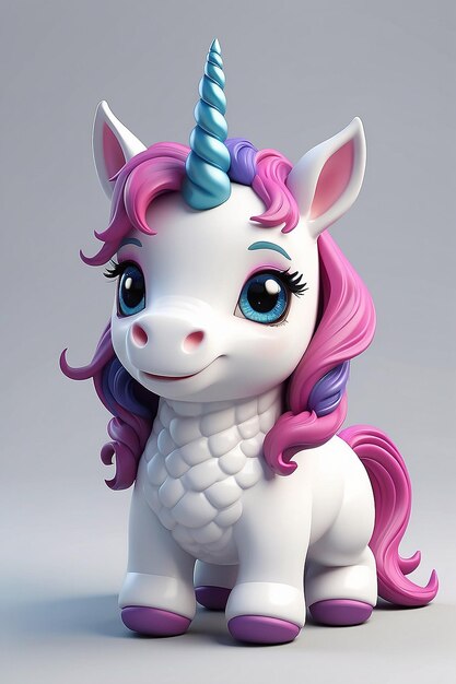 Unicorno carino in 3D