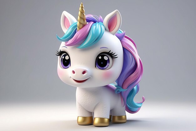 Unicorno carino in 3D