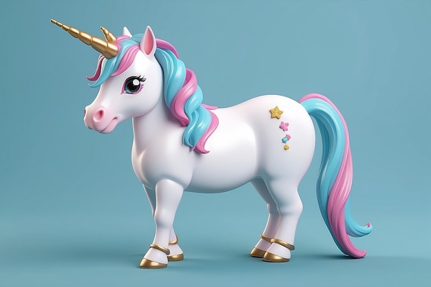 Unicorno carino in 3D