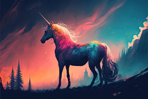 Unicorno di fantasia