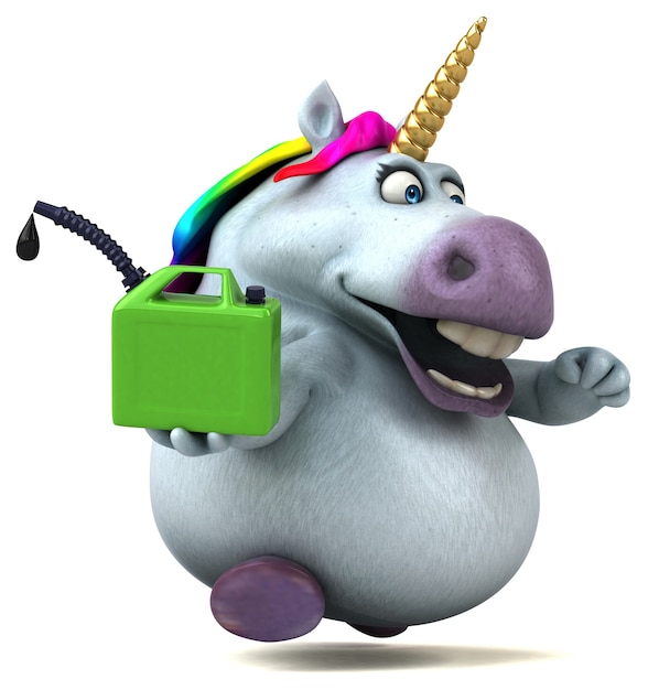 Unicorno divertente - Illustrazione 3D