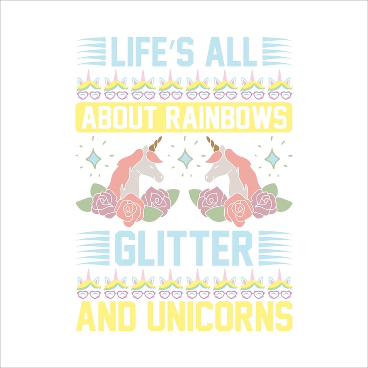 Foto unicoron per tipografia tshirt vector svg cut file