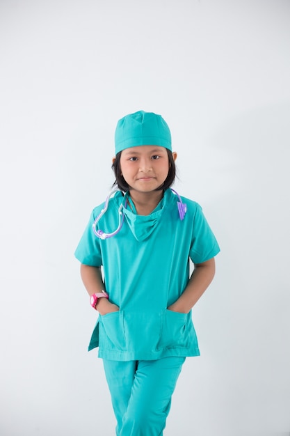 Uniforme professionale per bambini come infermiera