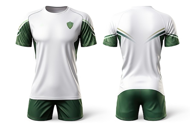 Uniformi bianche di calcio per sport isolati su sfondo bianco