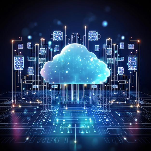 Unità di archiviazione del sistema di server di cloud computing Sistema di rete Sistema di simulazione informatica