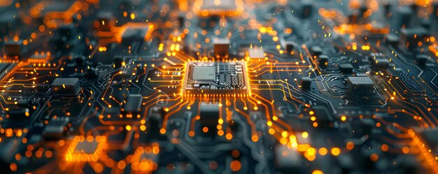 Unità di elaborazione centrale avanzata su scheda madre ad alta tecnologia Hardware di computer Tecnologia macro