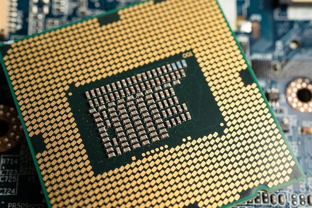 Unità di elaborazione centrale, processore del chip CPU della scheda madre del computer, tecnologia elettronica.