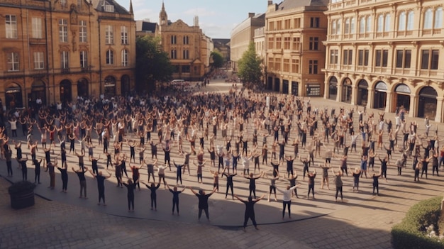 Unità nello Yoga Un vivace raduno di Yogi