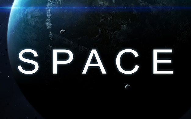 Universe scene with planets, stars and galaxies in outer space showing the beauty of space exploration. 