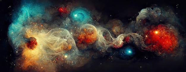 Universo astratto colorato sfondo texture illustrazione universo e viaggio nel tempo tra le stelle