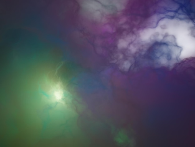 Universo magico Nebula render 3d