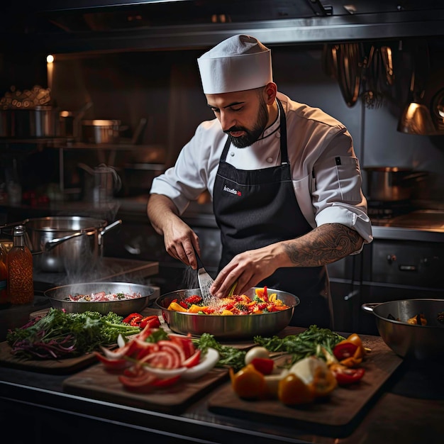 Uno chef è un cuoco professionista e un commerciante che è abile in tutti gli aspetti della preparazione dei cibi di