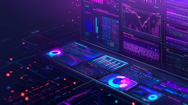 uno schermo di computer con un grafico su di esso e un grafico sul lato sinistro
