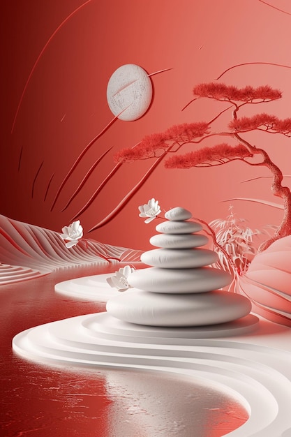 uno schizzo 3D di Martisor ispirato allo Zen