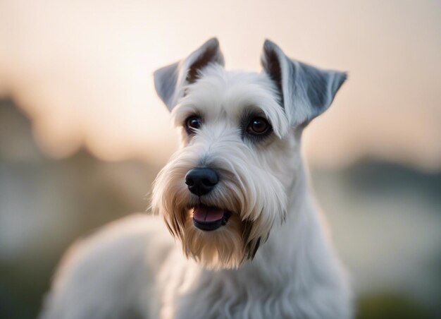 Uno schnauzer in miniatura