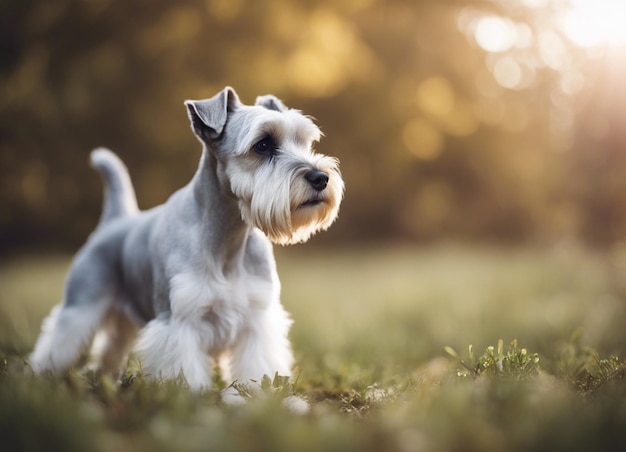 Uno schnauzer in miniatura