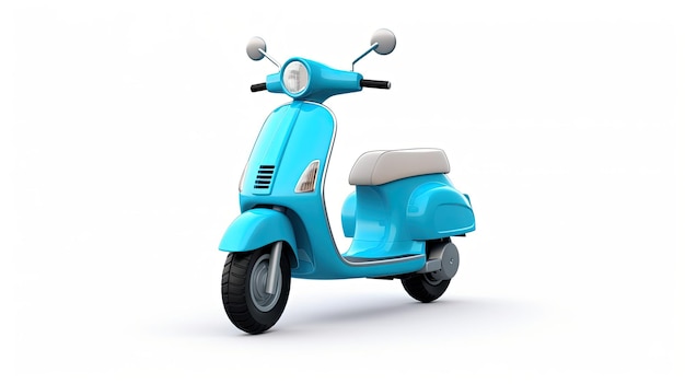 uno scooter blu con un sidecar per scooter
