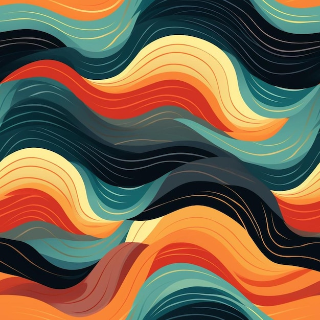 Uno sfondo astratto colorato con un'onda nel mezzo.