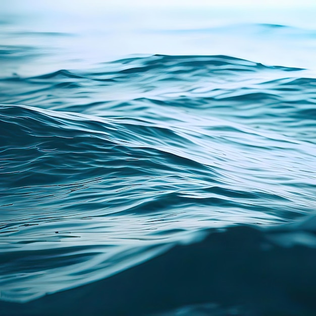 Uno sfondo astratto del flusso di acqua di mare sotto l'esposizione alla luce IA generativa