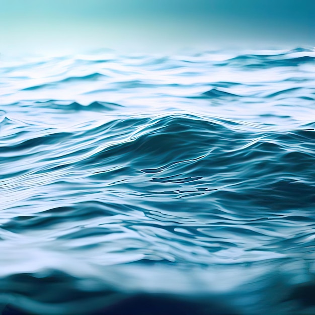 Uno sfondo astratto del flusso di acqua di mare sotto l'esposizione alla luce IA generativa