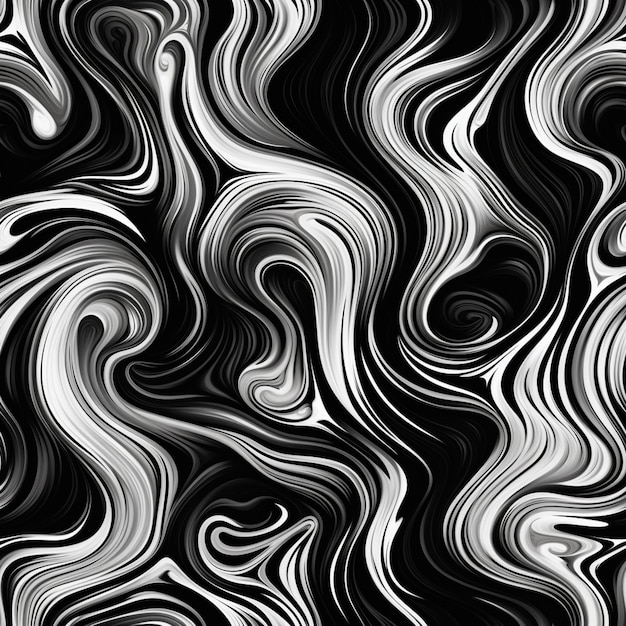 uno sfondo astratto in bianco e nero con vortici e linee generative ai