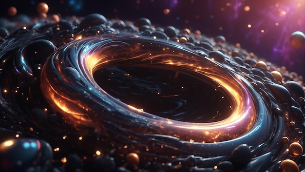 uno sfondo astratto ispirato al concetto di un wormhole o di un portale interdimensionale con un vortice