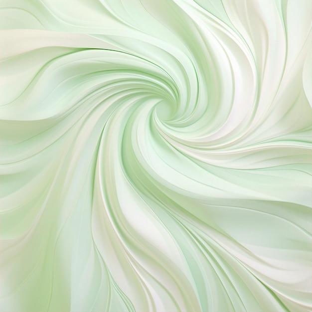 uno sfondo astratto verde e bianco con un vortice bianco e verde.
