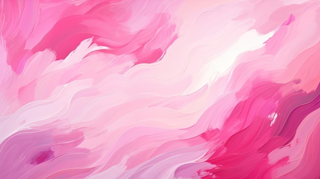 uno sfondo astratto vibrante con pennellate audaci nei toni del rosa e macchie di bianco