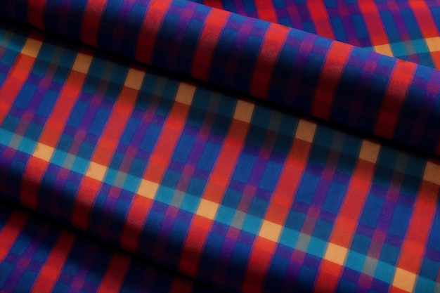 Uno sfondo bellissimo motivo a quadri Tartan scozzese Un modello di tessuto Generative AI