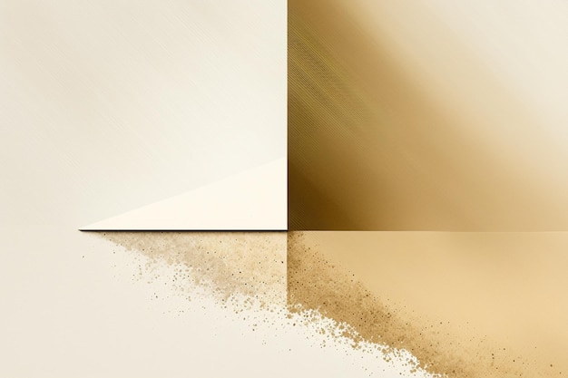 Uno sfondo bianco e oro con un quadrato bianco e un quadrato bianco.
