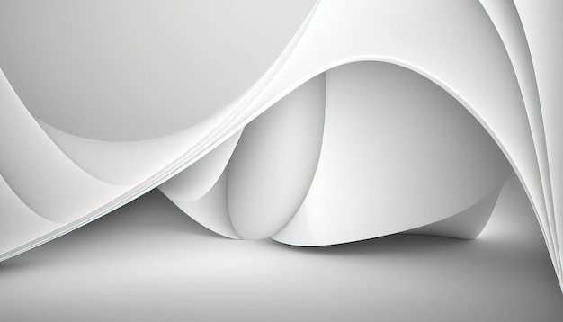 Uno sfondo bianco minimalista con linee eleganti e morbide un'illustrazione elegante e sofisticata