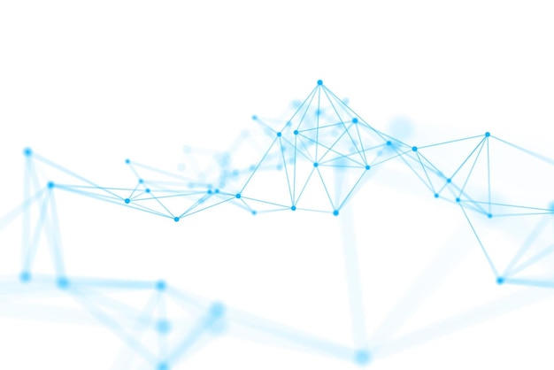 Uno sfondo blu con linee e punti che dicono smart